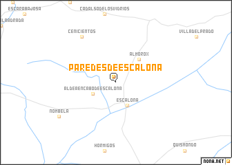 map of Paredes de Escalona