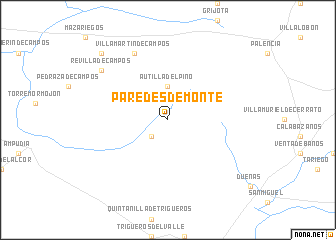 map of Paredes de Monte