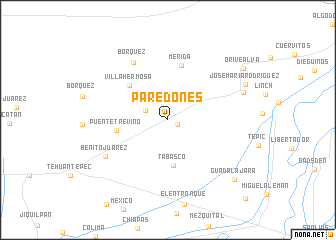 map of Paredones