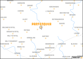 map of Parfënovka