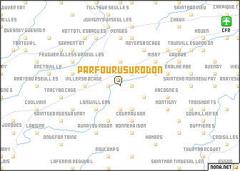 map of Parfouru-sur-Odon