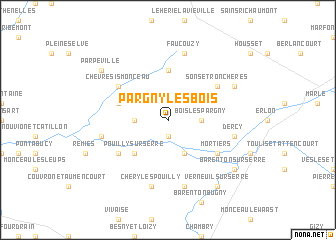 map of Pargny-lès-Bois