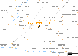 map of Pargny-Resson