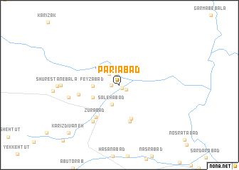 map of Parīābād