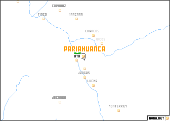 map of Pariahuanca