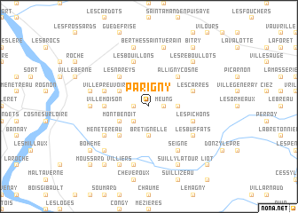 map of Parigny