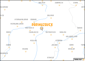 map of Parihuzovce