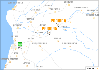 map of Pariñas