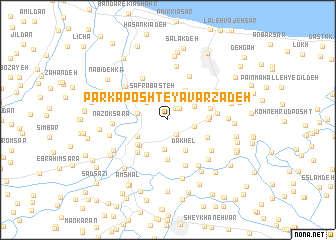 map of Parkā Posht-e Yāvarzādeh
