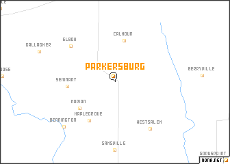 map of Parkersburg