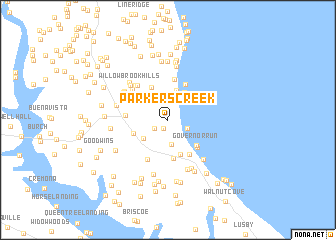 map of Parkers Creek