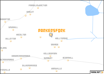 map of Parkers Fork