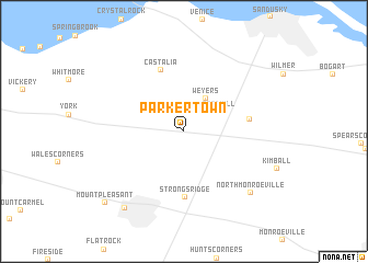 map of Parkertown