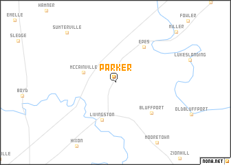 map of Parker