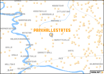 map of Park Hall Estates