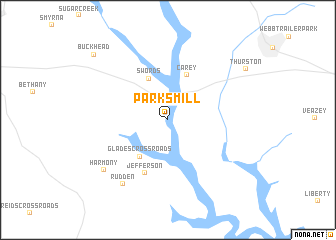 map of Parks Mill