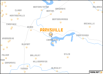 map of Parksville
