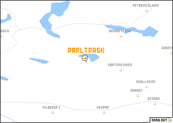 map of Pärlträsk