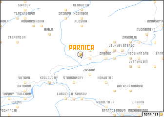 map of Párnica