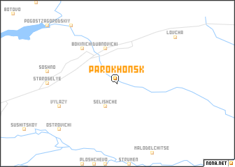 map of Parokhonsk