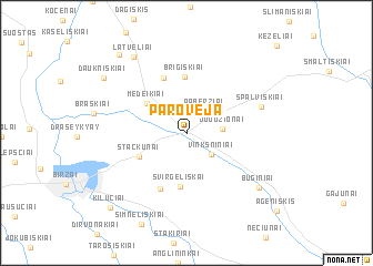 map of Parovėja
