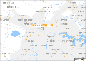 map of Parramatta