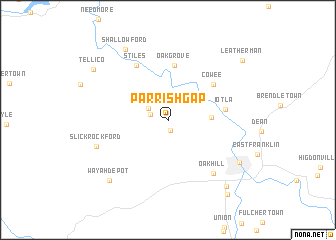 map of Parrish Gap