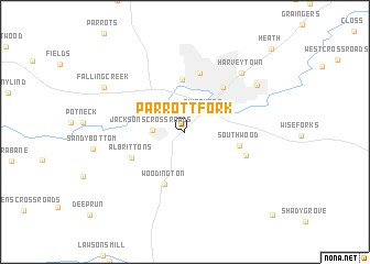 map of Parrott Fork