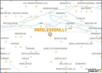 map of Pars-lès-Romilly
