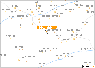 map of Parsonage