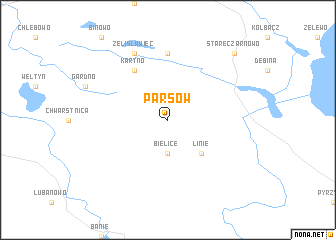 map of Parsów