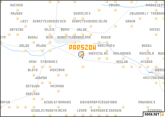 map of Parszów