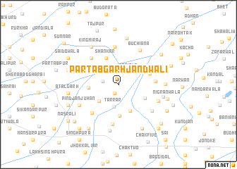 map of Partābgarh Jandwāli