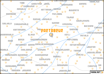 map of Partābpur