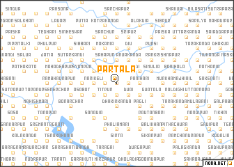 map of Pārtala