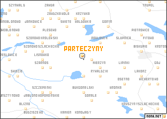 map of Parteczyny