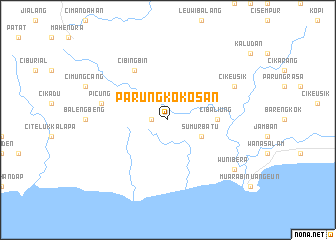 map of Parungkokosan