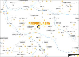 map of Parvarījābād