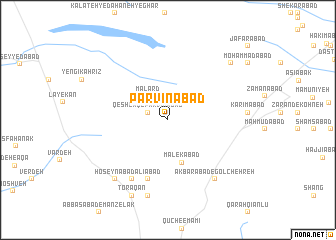 map of Parvīnābād