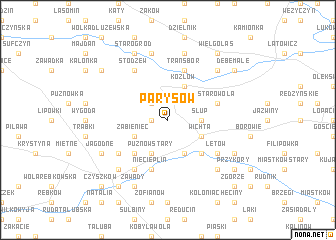 map of Parysów