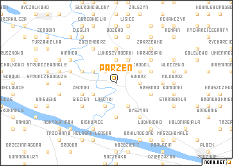 map of Parzeń