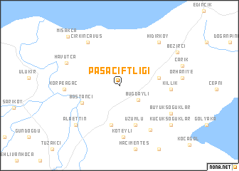 map of Paşaçiftliği