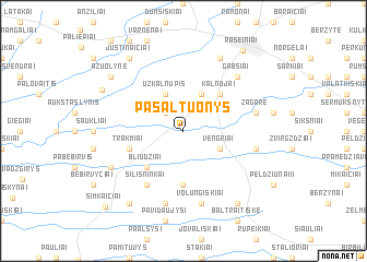 map of Pašaltuonys