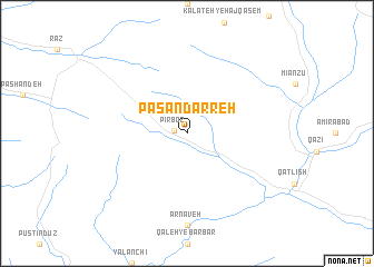 map of Pasandarreh