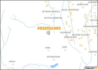 map of Pasand Khān