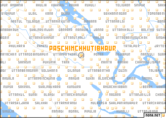 map of Paschim Chhutibhāur