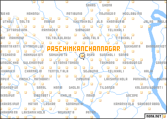 map of Paschim Kānchannagar