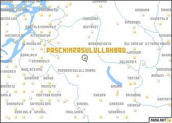 map of Paschim Rasulullahbad