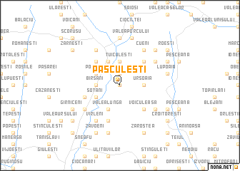 map of Păsculeşti
