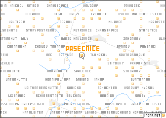 map of Pasečnice